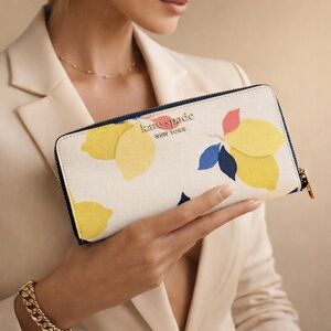 Kate Spade Yellow and Blue Lemon Wallet